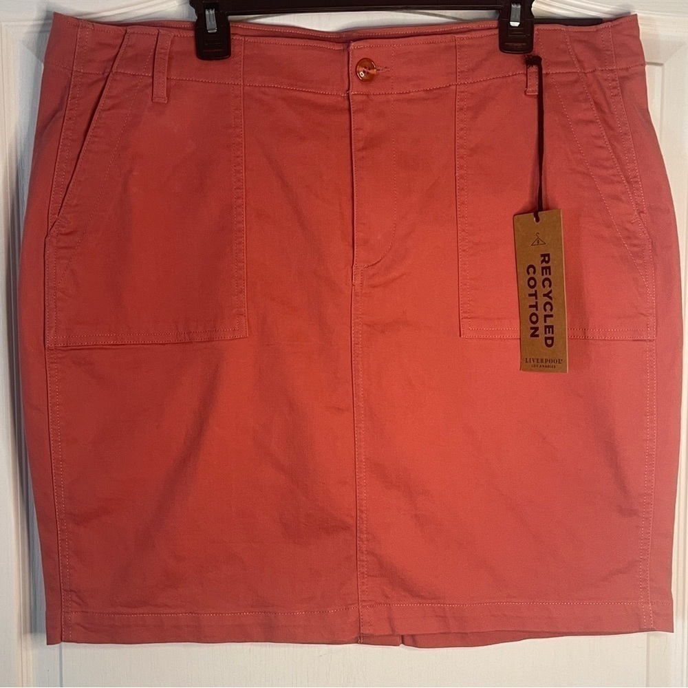 Liverpool Los Angeles Maggie Pocket Skirt 18W Dusty Cedar Stretch Pencil